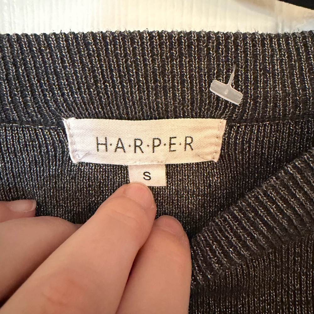 2 piece set - Harper Metallic Crew Neck Sweater & matching pleased skirt - Picture 7 of 8